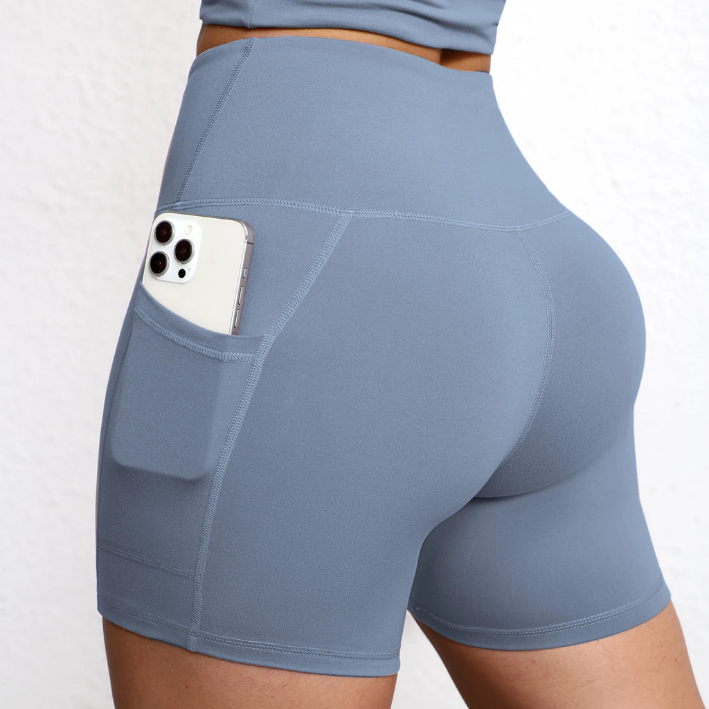 High-Waisted Pocket Biker Shorts