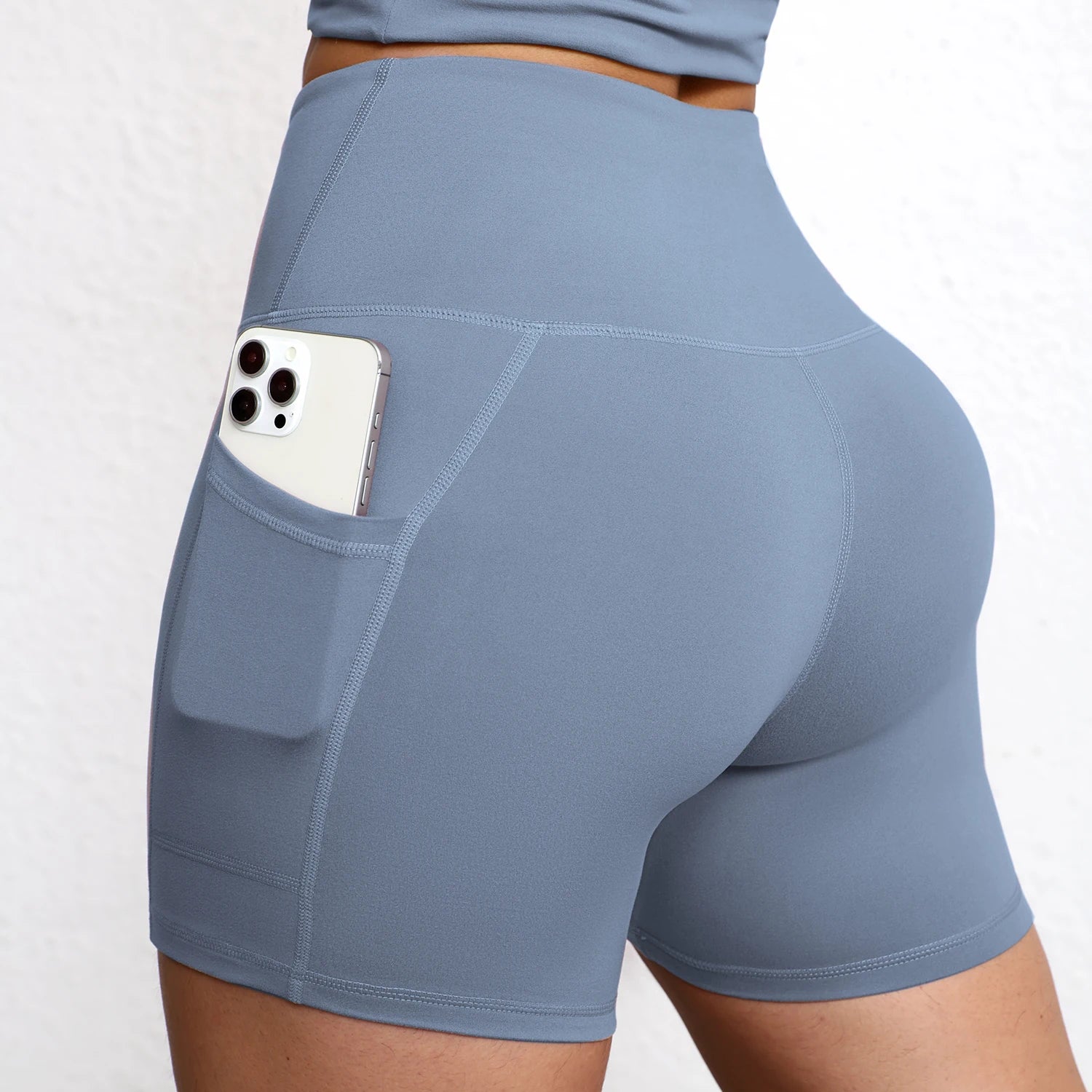 High-Waisted Pocket Biker Shorts