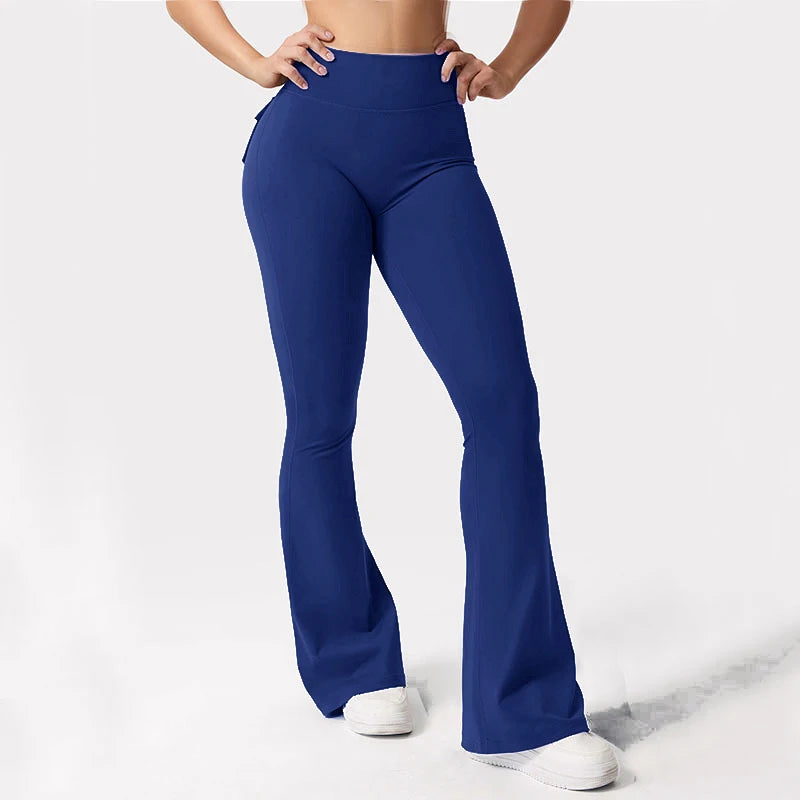 Naked Feeling Wide-Leg Yoga Pants with Pockets