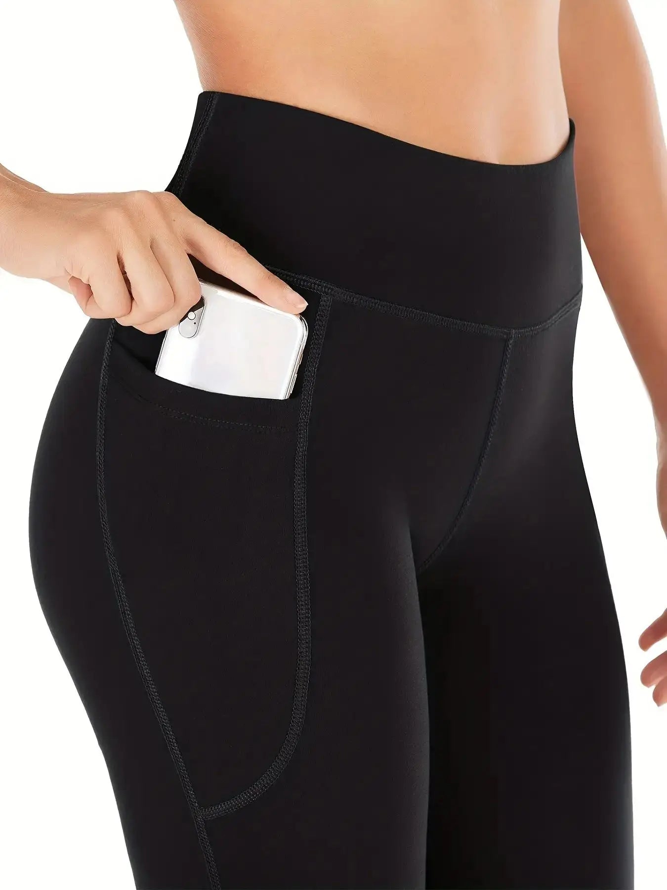 High-Waisted Flare Leggings with Pockets
