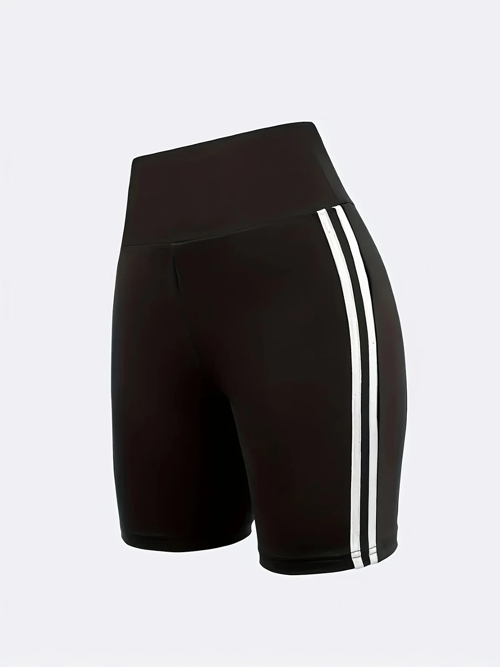 High Waist Butt Lifting Side Stripes Women's Sports Shorts