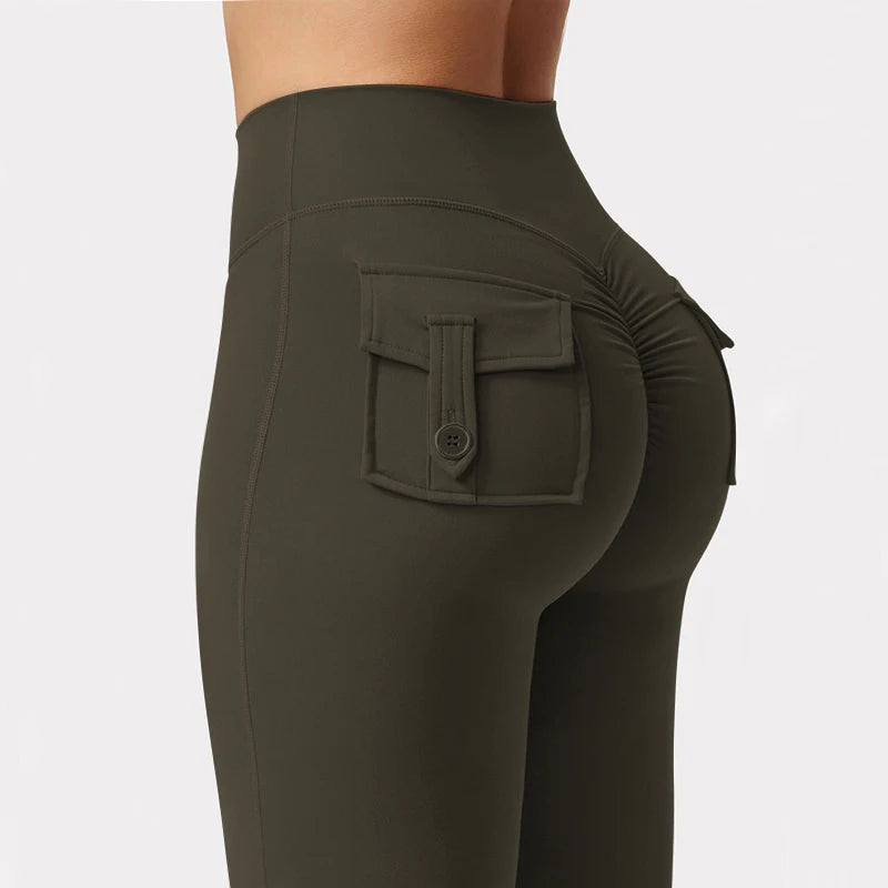 Naked Feeling Wide-Leg Yoga Pants with Pockets