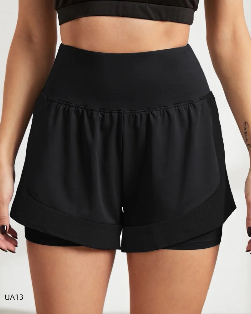 Women's 2-in-1 High-Waist Quick-Dry Sports Shorts
