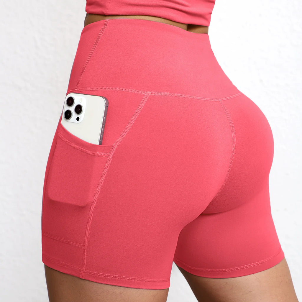High-Waisted Pocket Biker Shorts