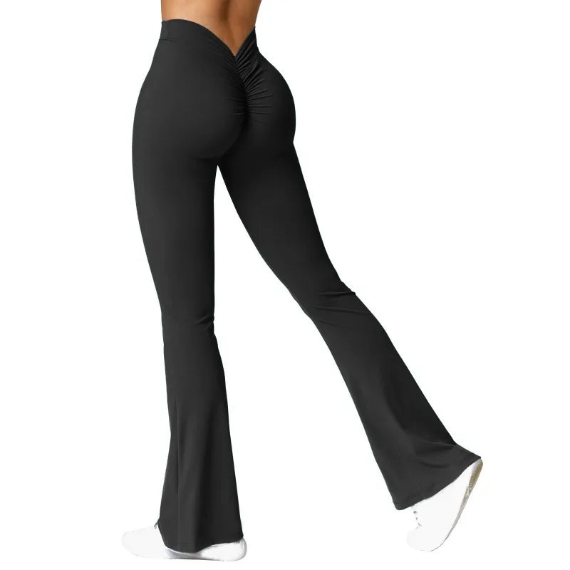 V-Waist Scrunch Booty Flare Leggings