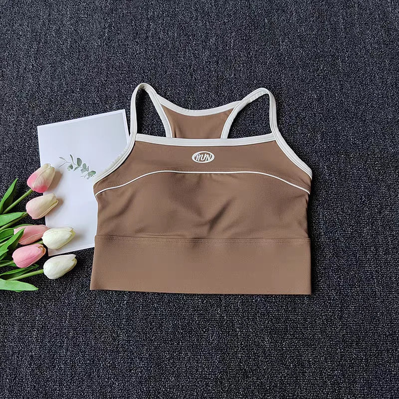 Women's Seamless Sports Bra Crop Top – Sleeveless Yoga & Fitness Tank