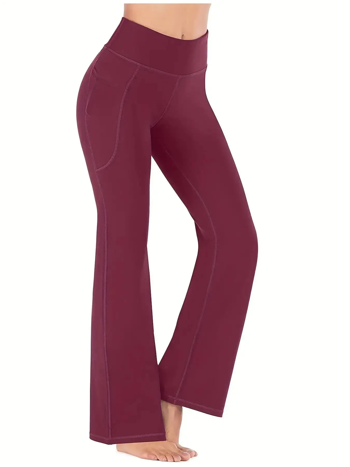 High-Waisted Flare Leggings with Pockets