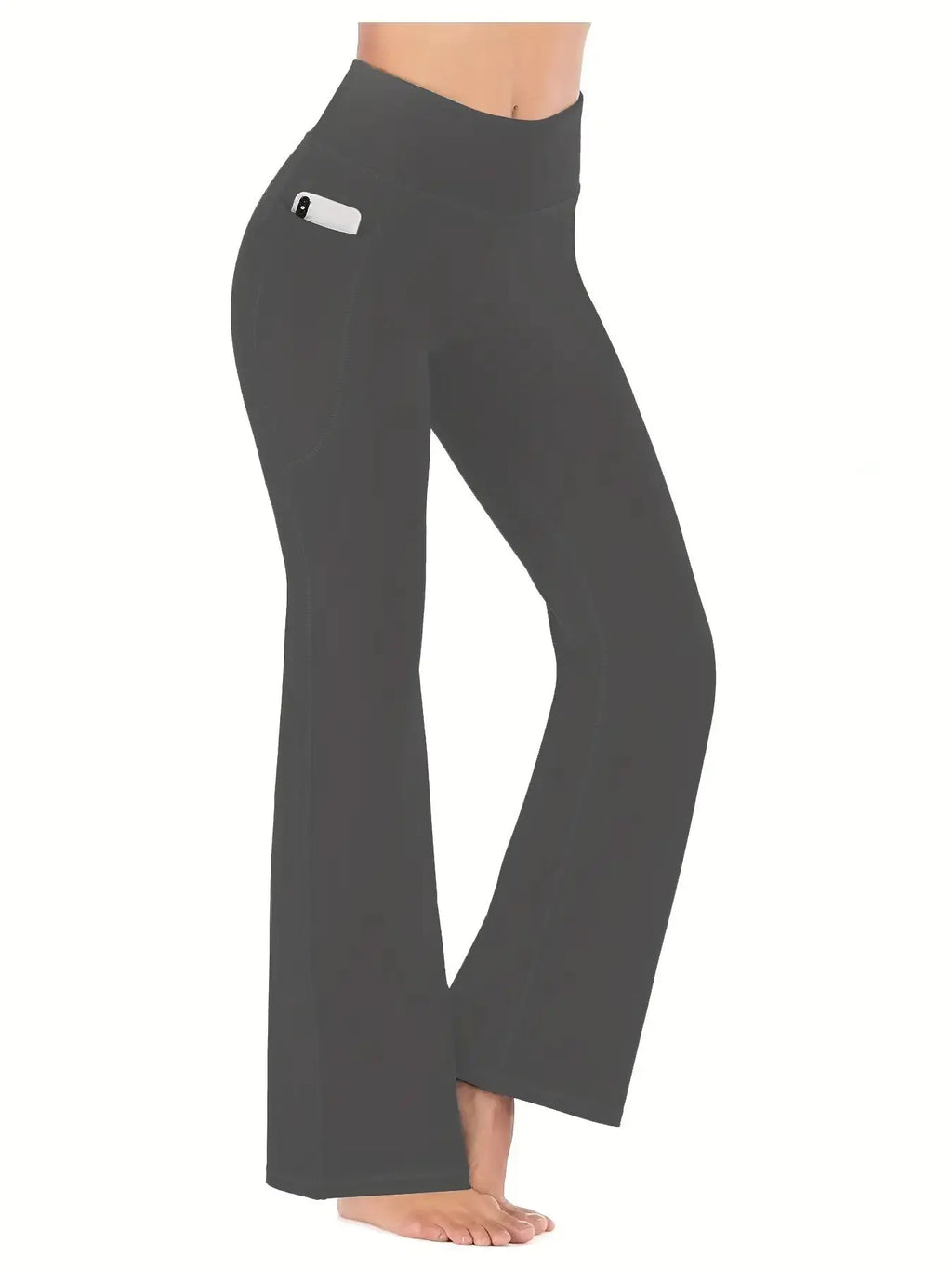 High-Waisted Flare Leggings with Pockets
