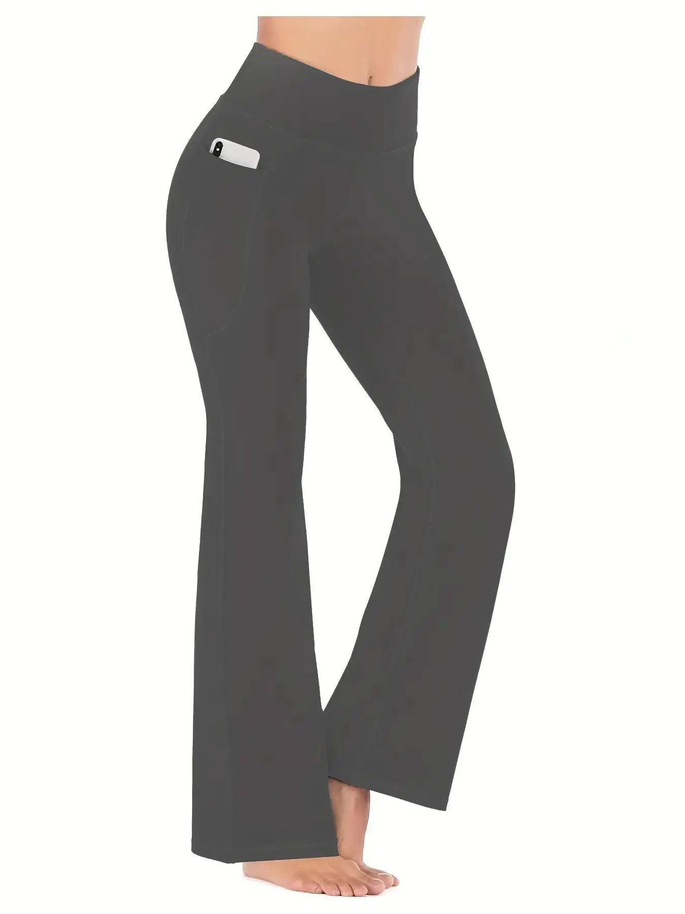 High-Waisted Flare Leggings with Pockets