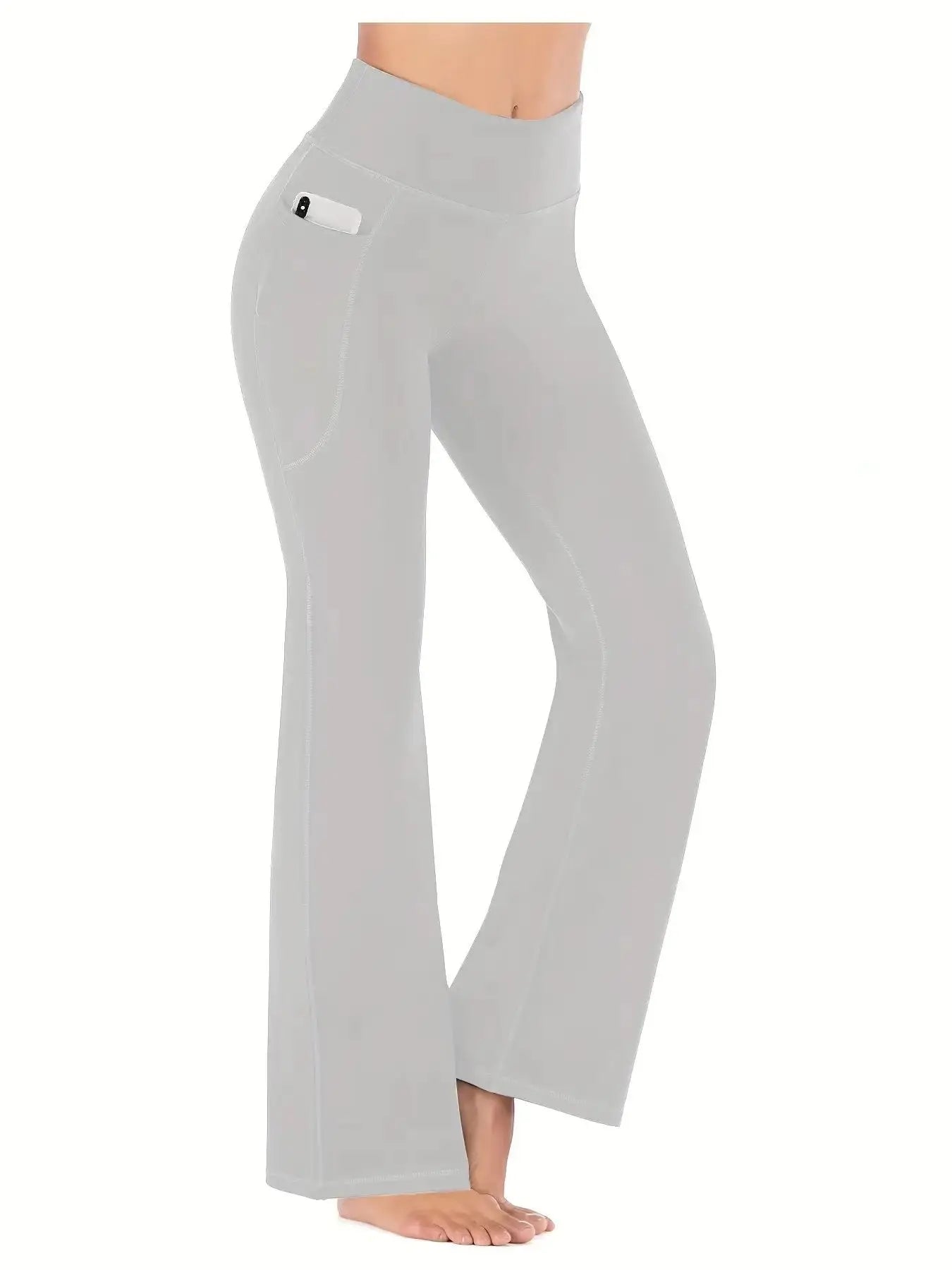 High-Waisted Flare Leggings with Pockets