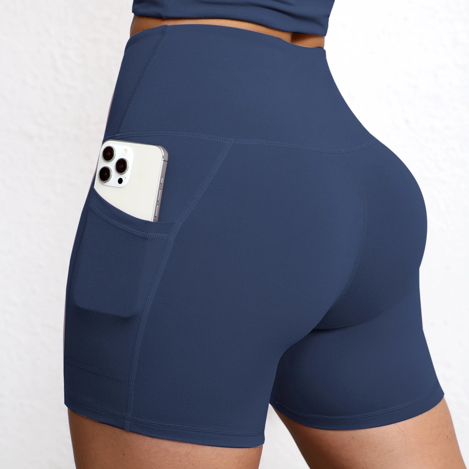 High-Waisted Pocket Biker Shorts