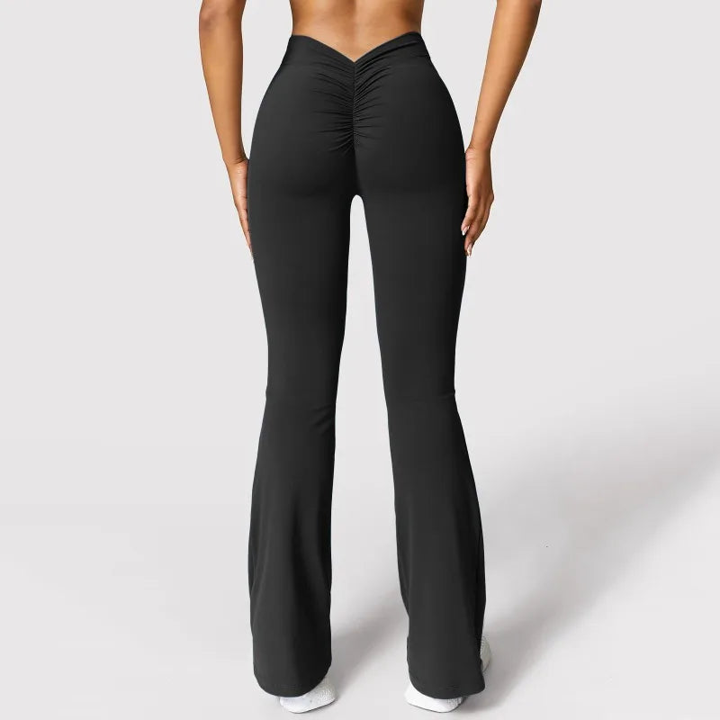 V-Waist Scrunch Booty Flare Leggings