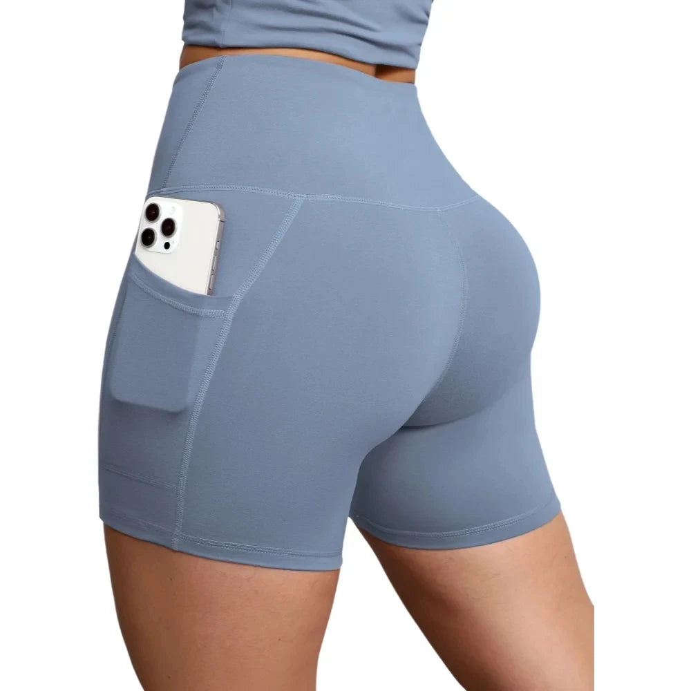 High-Waisted Pocket Biker Shorts