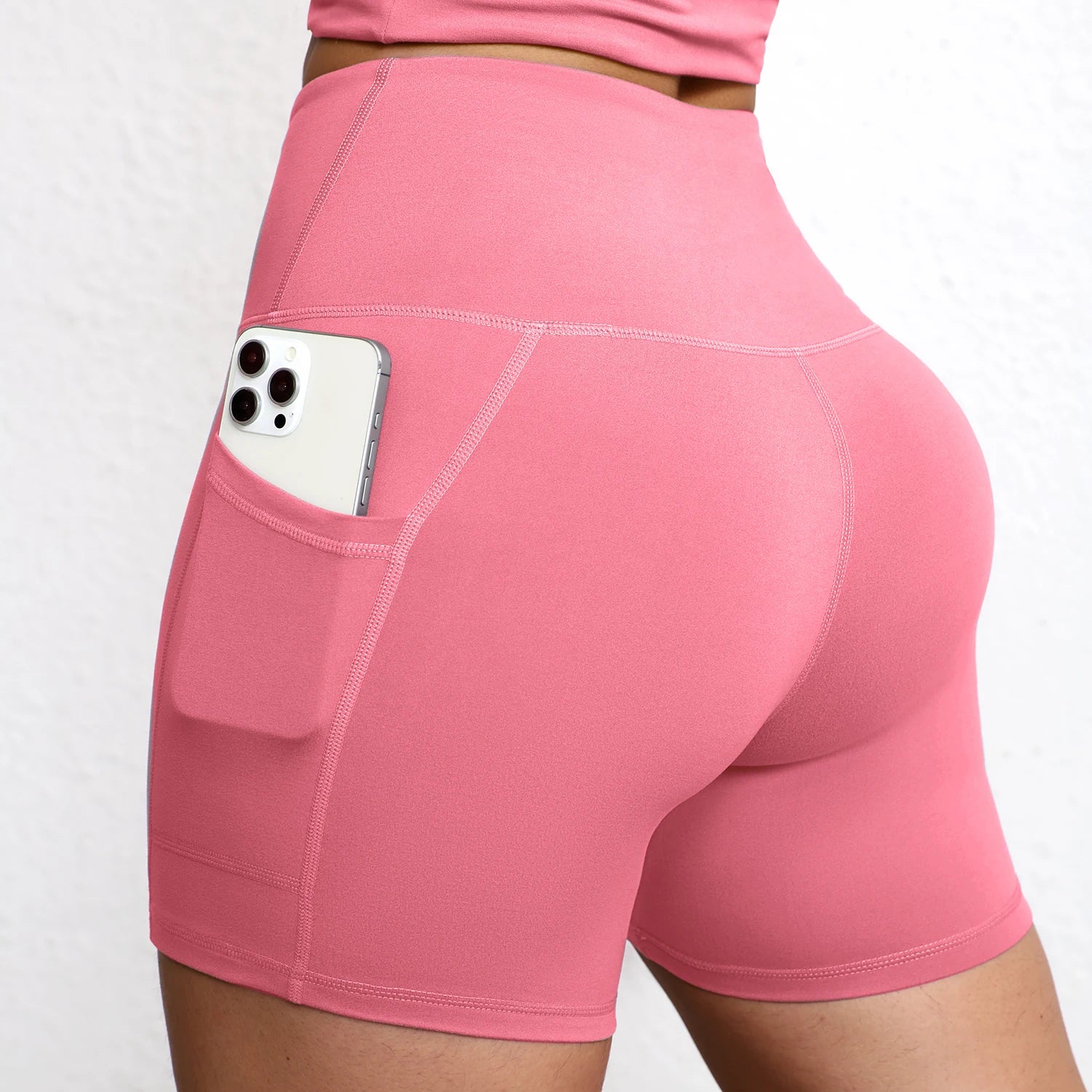 High-Waisted Pocket Biker Shorts