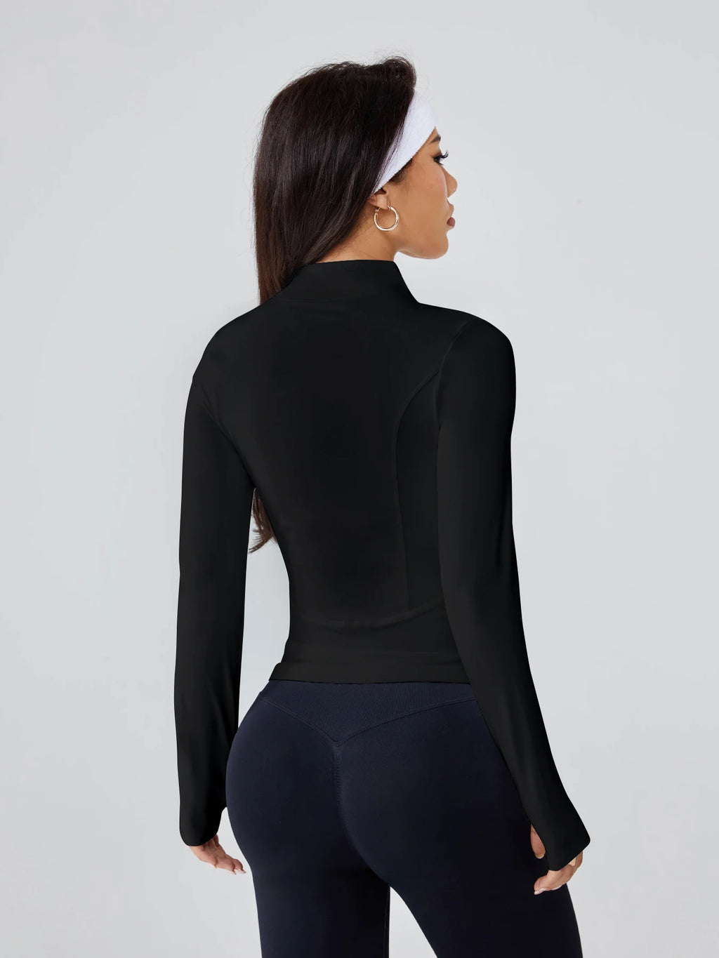 Women's Long-Sleeve Fitted Athletic Jacket