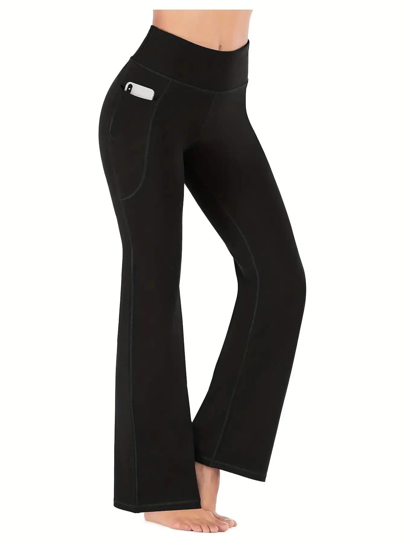 High-Waisted Flare Leggings with Pockets