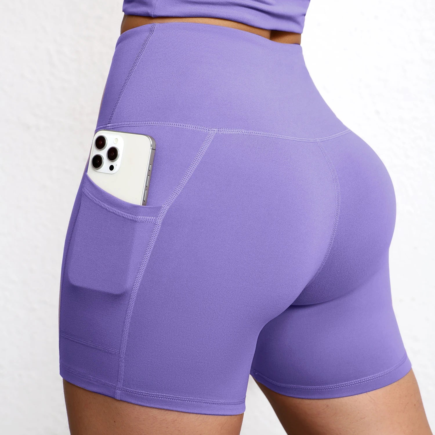 High-Waisted Pocket Biker Shorts