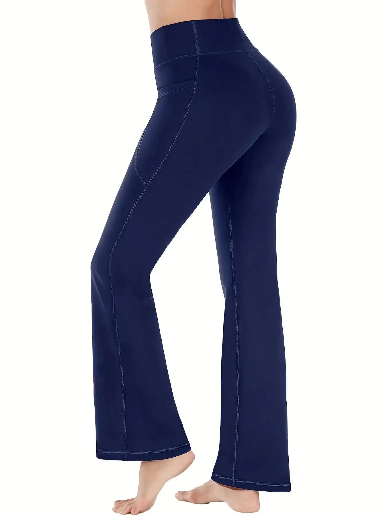 High-Waisted Flare Leggings with Pockets