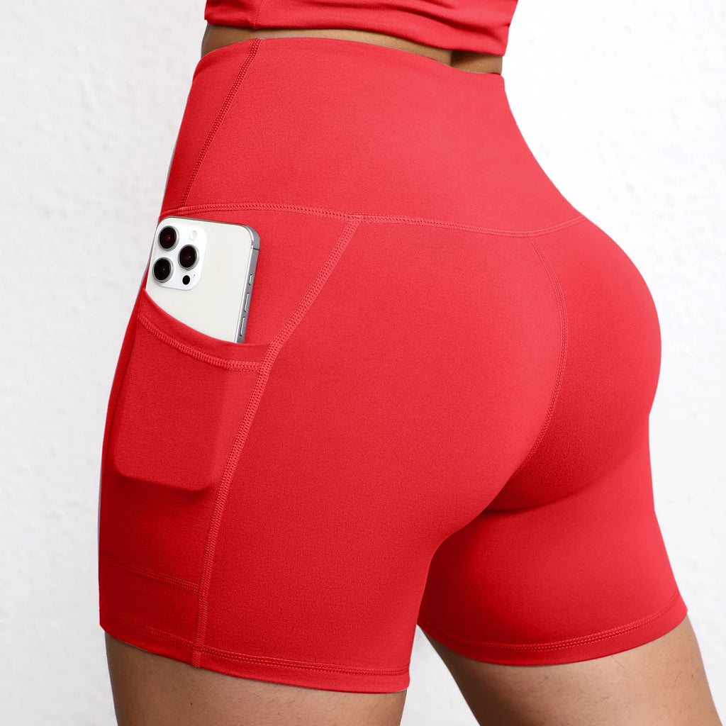 High-Waisted Pocket Biker Shorts