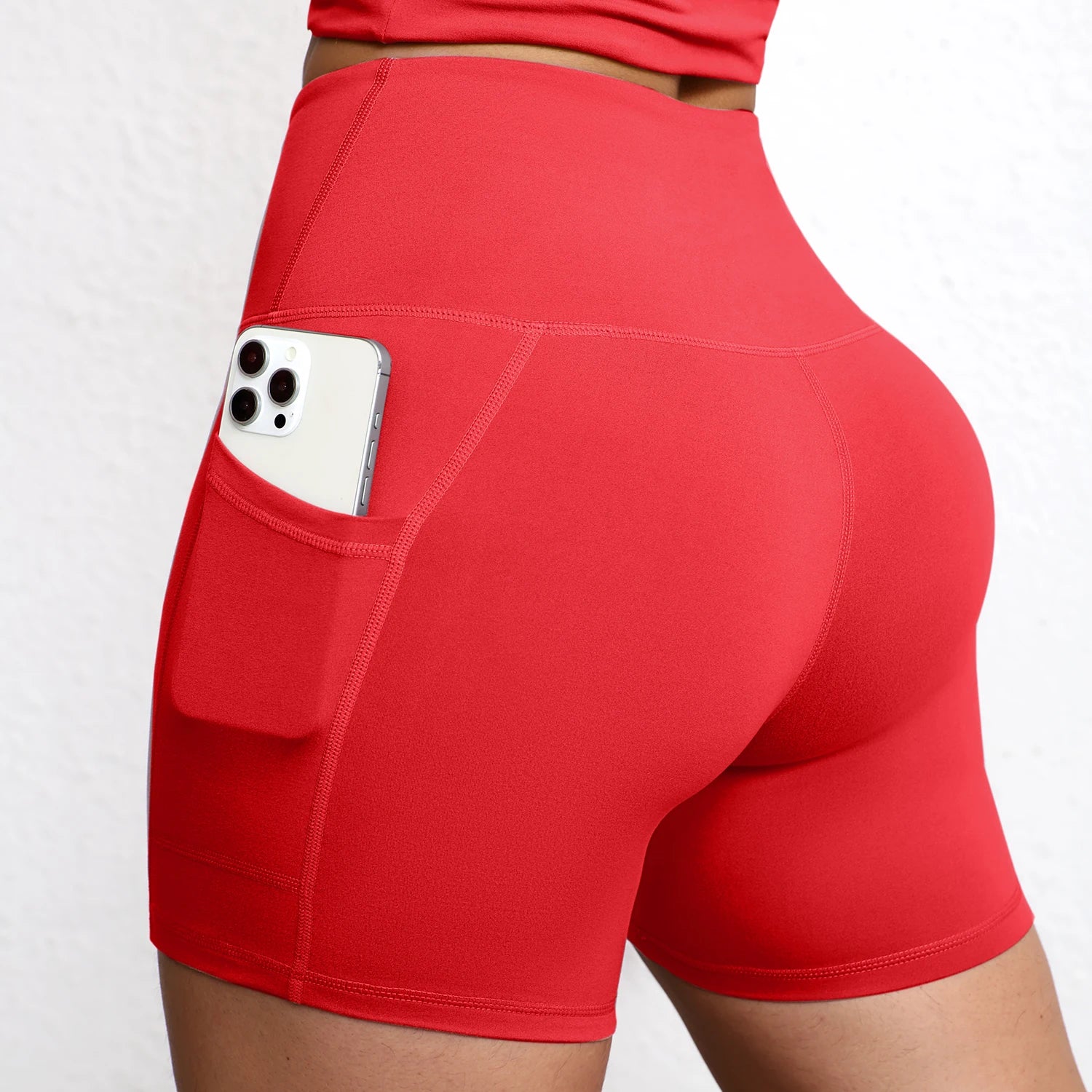 High-Waisted Pocket Biker Shorts