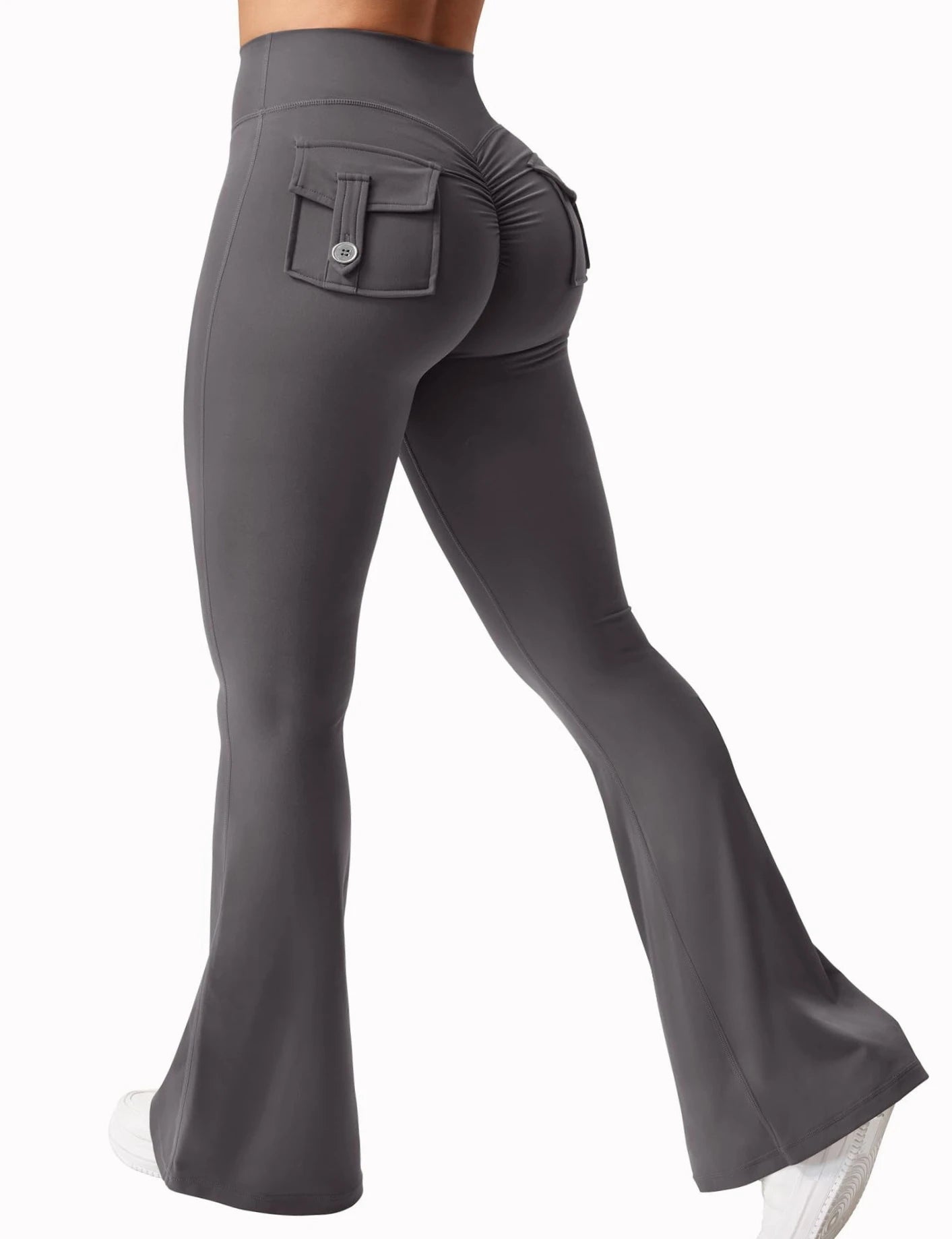 Women Wide Leg High Stretch with pockets Pant ﻿
