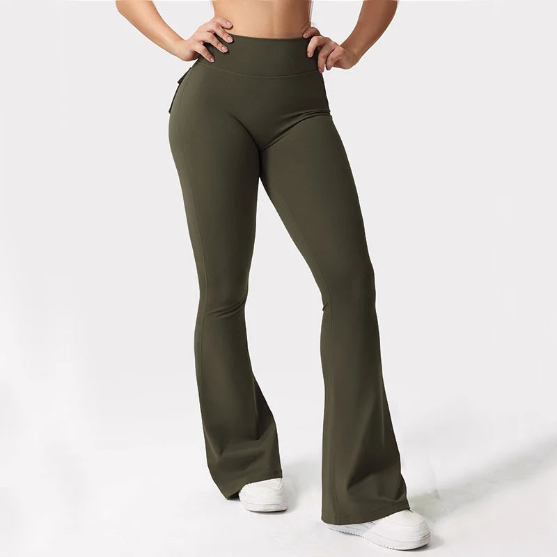 Naked Feeling Wide-Leg Yoga Pants with Pockets