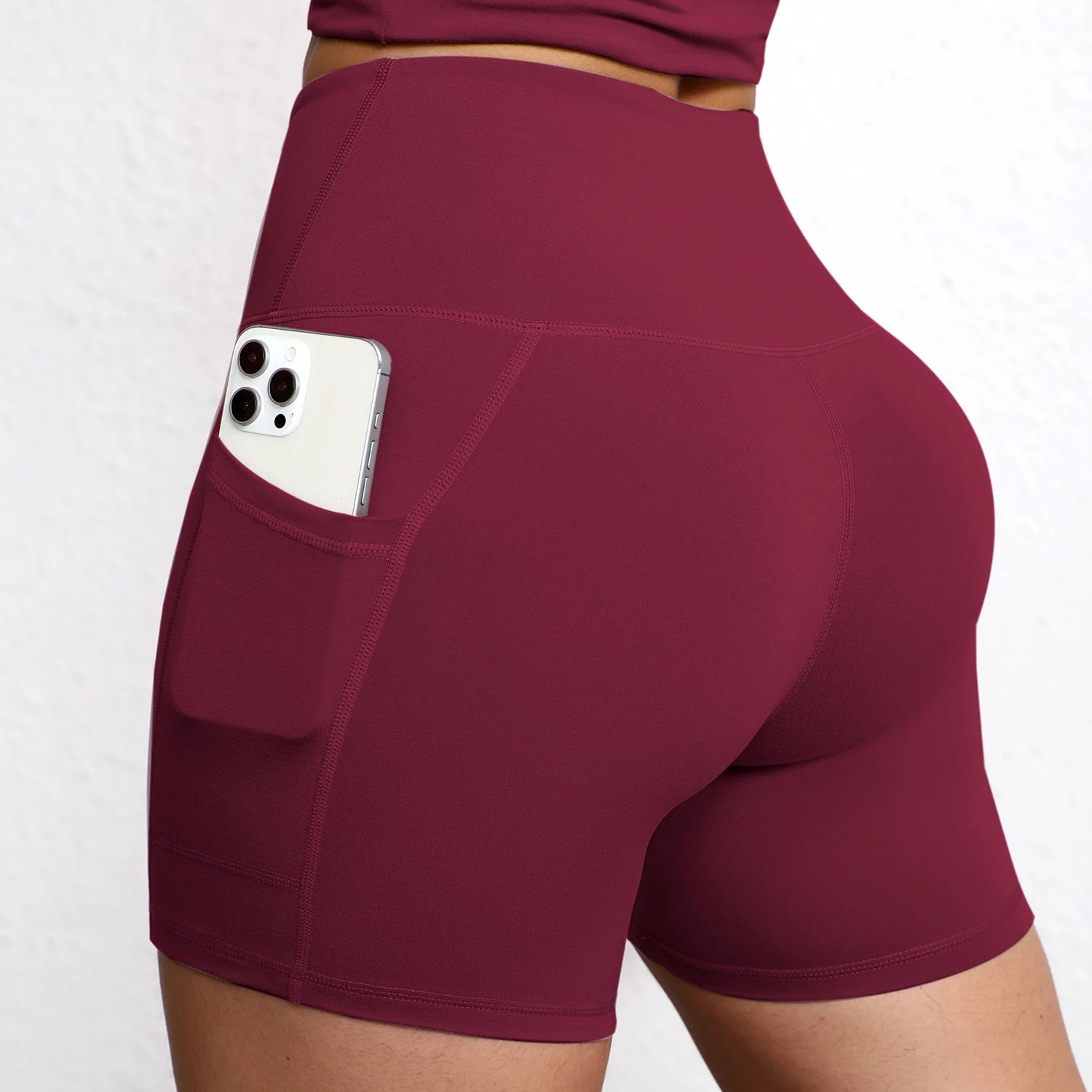 High-Waisted Pocket Biker Shorts