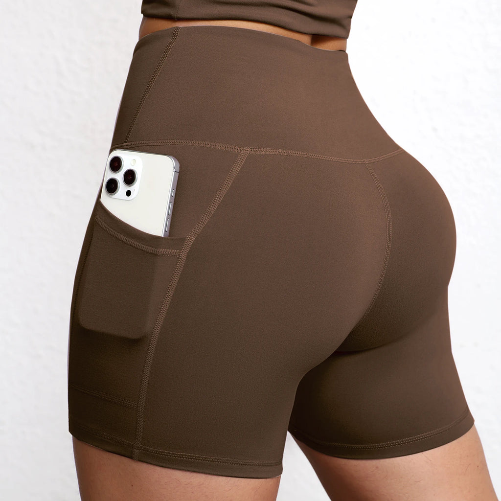 High-Waisted Pocket Biker Shorts