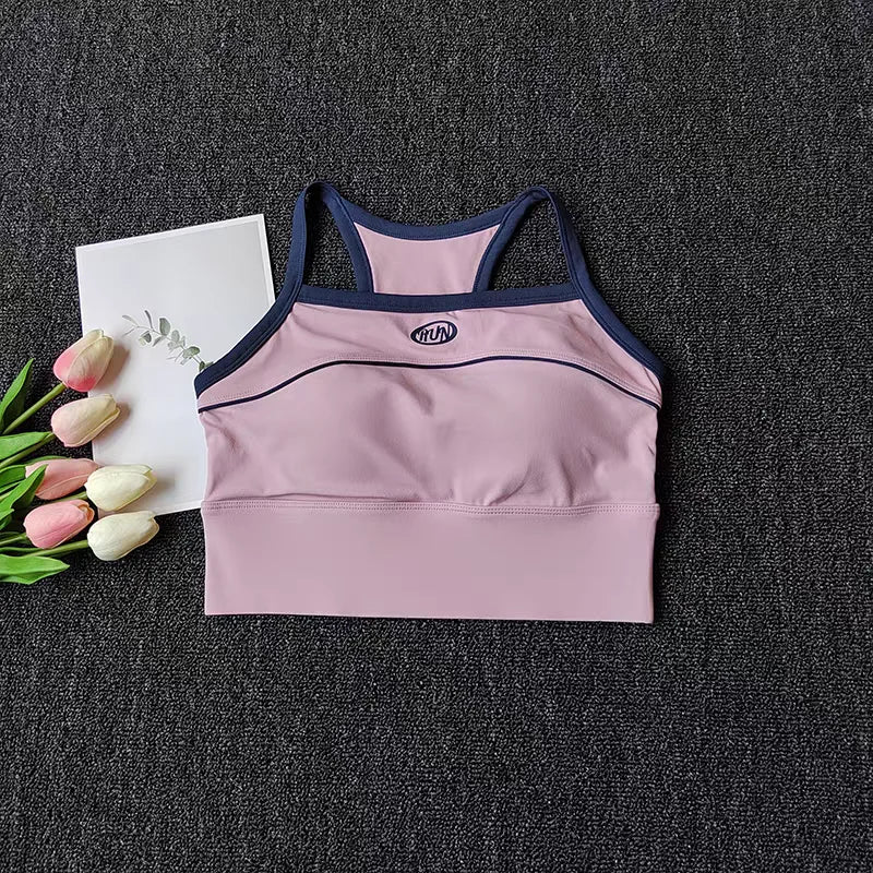 Women's Seamless Sports Bra Crop Top – Sleeveless Yoga & Fitness Tank