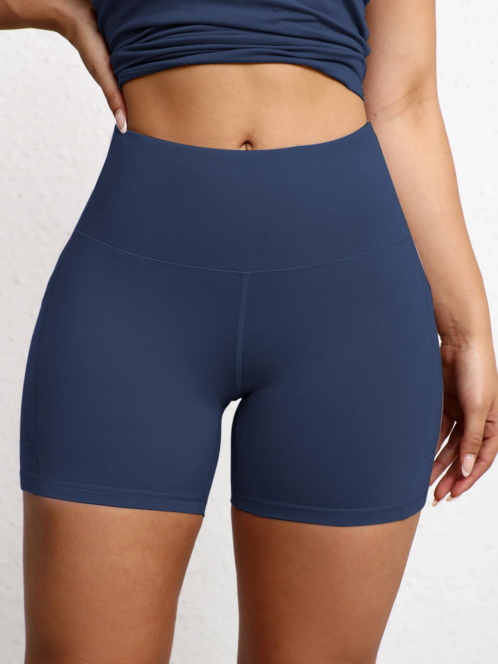 High-Waisted Pocket Biker Shorts