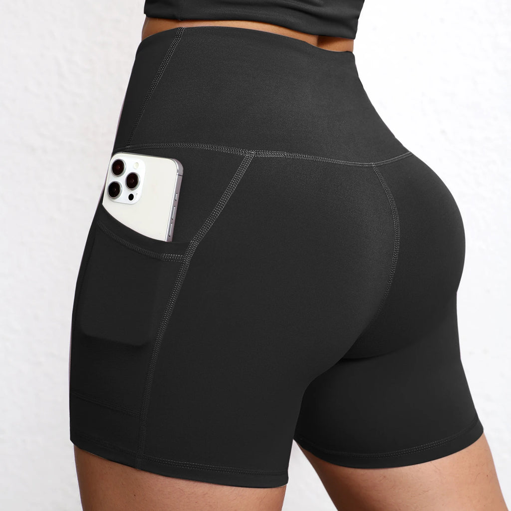 High-Waisted Pocket Biker Shorts