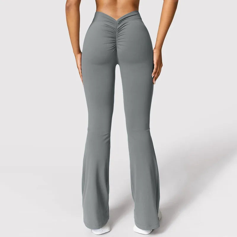 V-Waist Scrunch Booty Flare Leggings