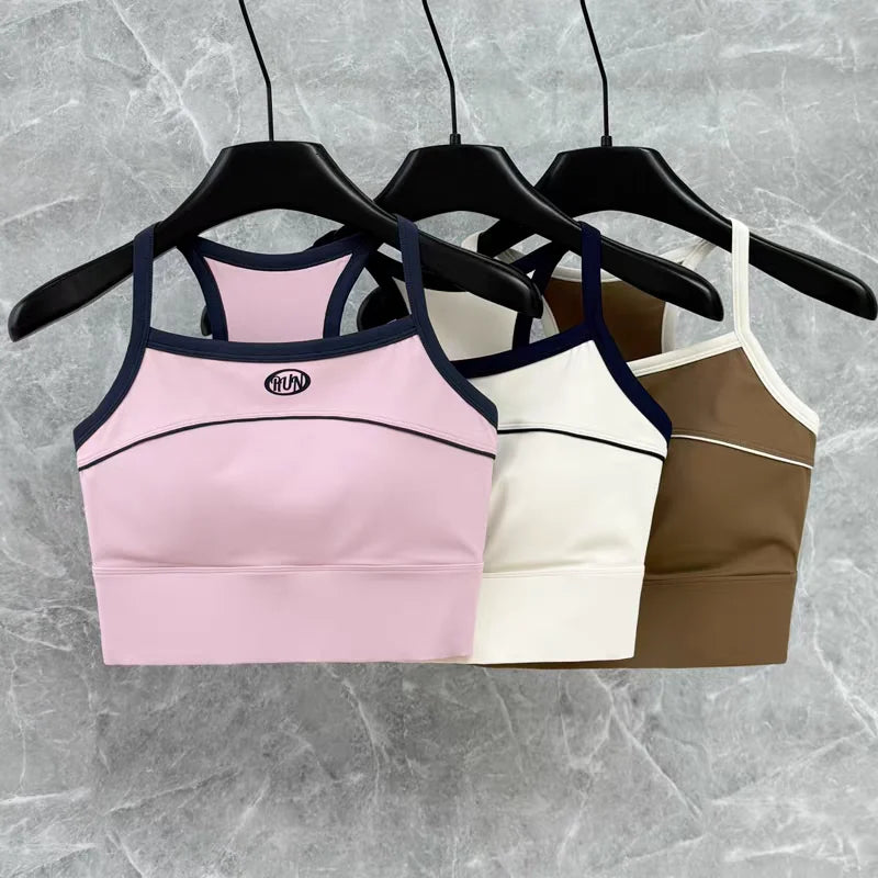 Women's Seamless Sports Bra Crop Top – Sleeveless Yoga & Fitness Tank