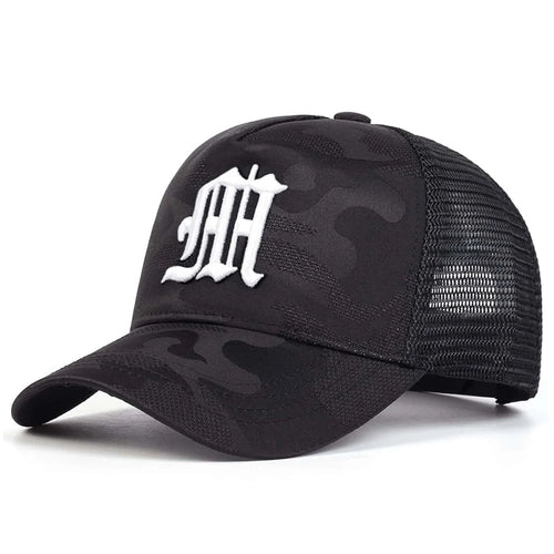 Fashion M Letter Camouflage Embroidery Baseball Net Caps